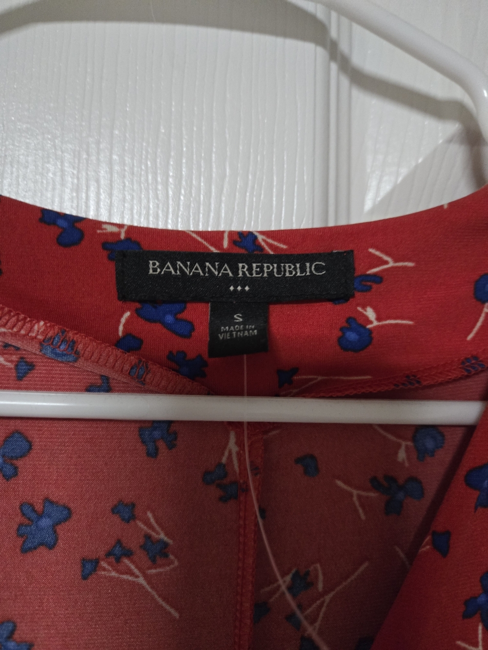 Banana Republic Red Floral Blouse